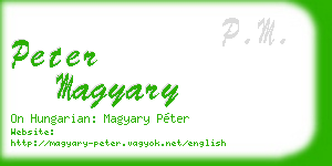 peter magyary business card
